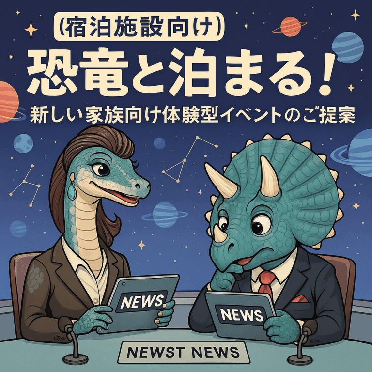 【宿泊施設向け】恐竜と泊まる！新しい家族向け体験型イベントのご提案